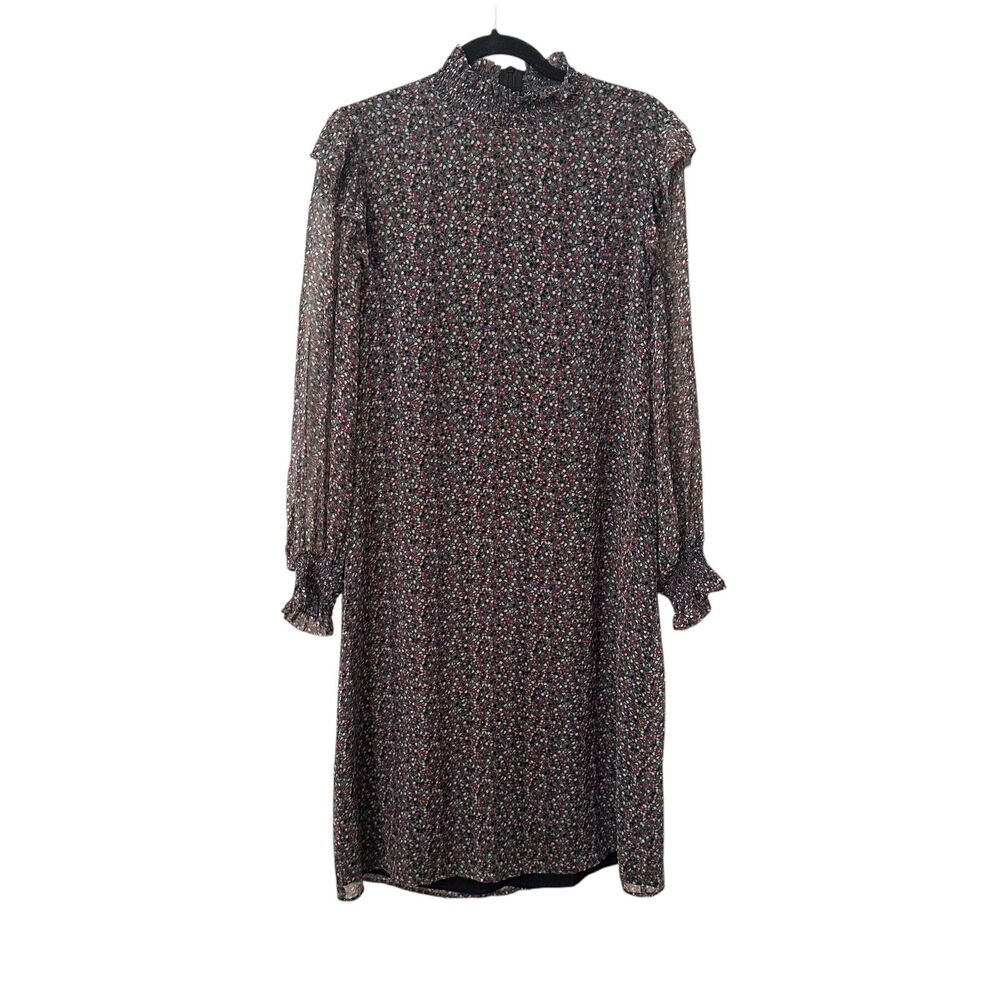 THE KOOPLES Silk High Neck Patterned Dress Small